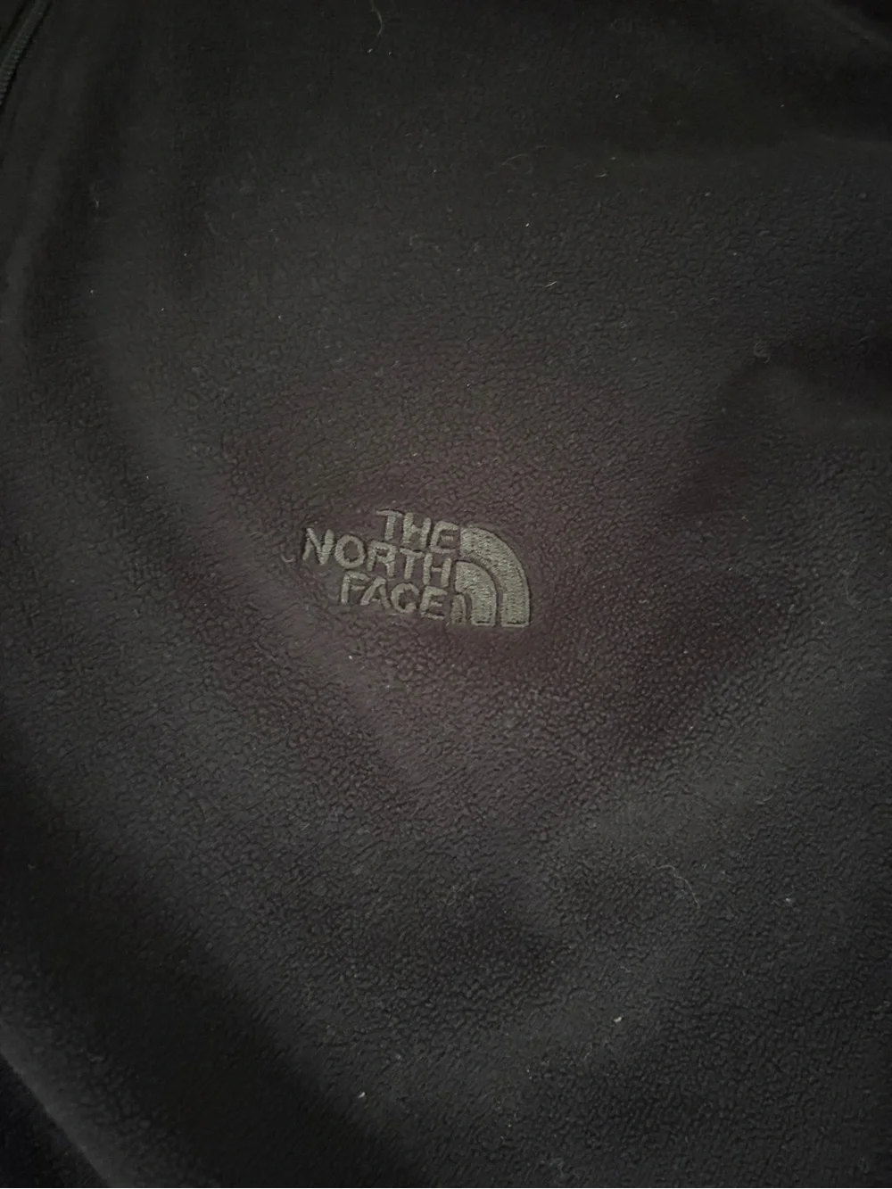 The North Face Black Fleece Jacket with Embroidered Logo